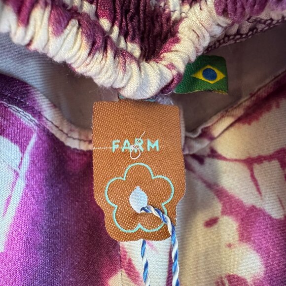 NWT FARM RIO Tropical Print Crossback V-Neck Halter Dress in Women's GG/US XL - Picture 3 of 15